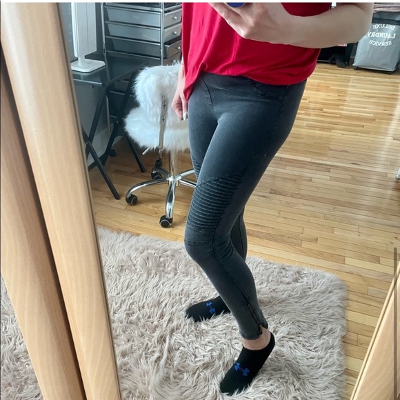 Beulah, Black Moto Jegging, Size L - Picture 6 of 6